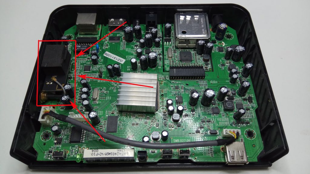 Modulo de wifi que trae internamente el receptor engel