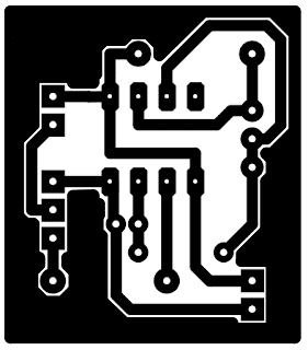 Vista de lado pistas del modulo láser