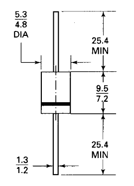 Dimensiones del encapsulado DO-27