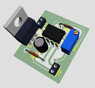 Vista de componentes del modulo láser