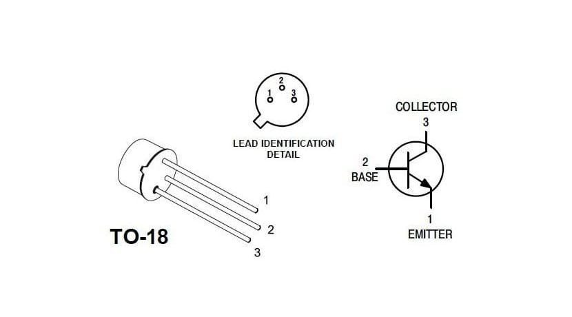 Identificación de los pines del TO-18