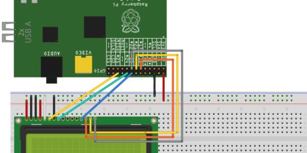 Conexión de cables del LCD al Rasberry PI